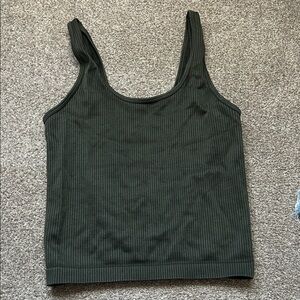 Women's Ribbed Tank Top Green